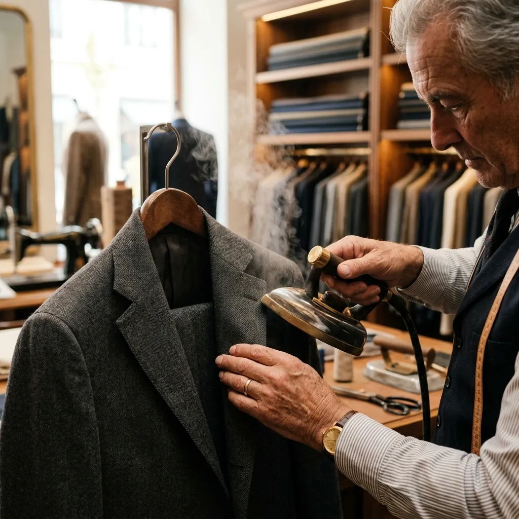 Master Tailor inspecting garment